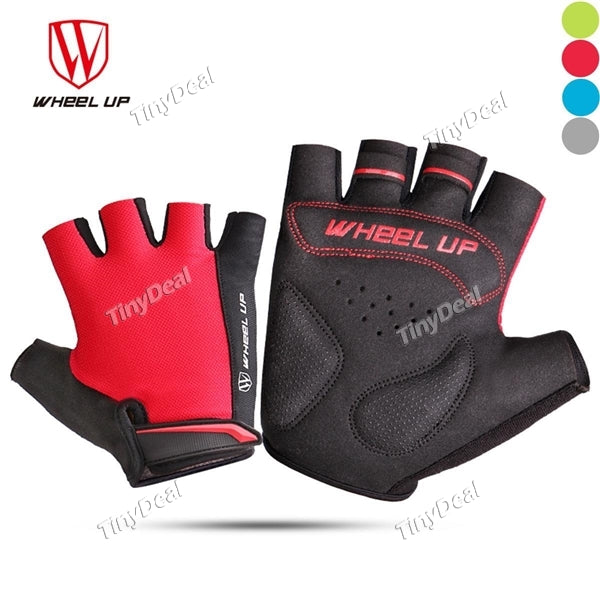 Breathable&Quick-Remove WHEEL UP Bicycle Half Finger Bike Gloves with Tower Function Shockproof for Cycling