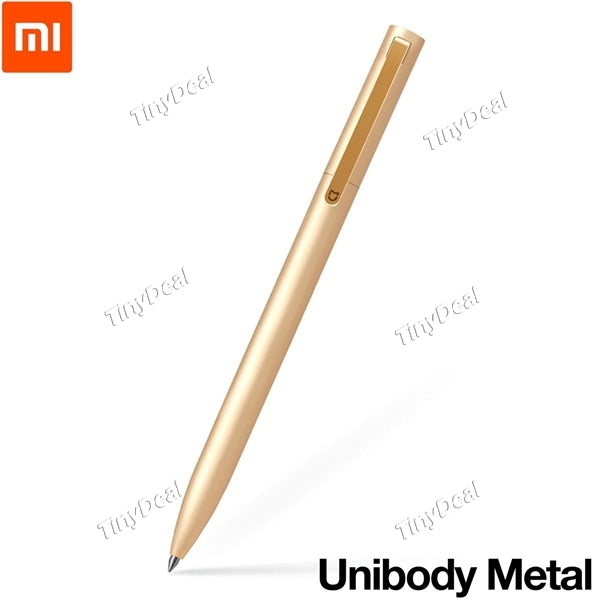 1/2/4 pcs Upgrade Metal Version XIAOMI MIJIA Sign Pen Roller Pen 0.5mm Golden Aluminum Alloy