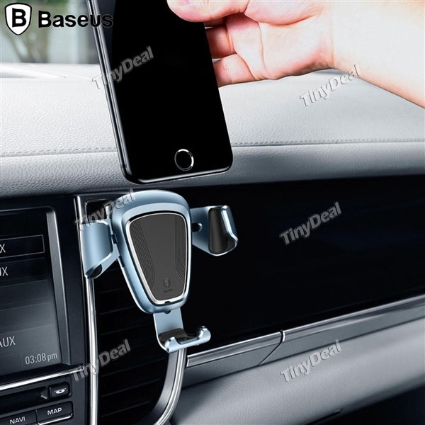 [Upgrade Version] Automatic Car Phone Holder BASEUS Air Outlet Gravity Support for 4.0''~6.0'' Cellphone