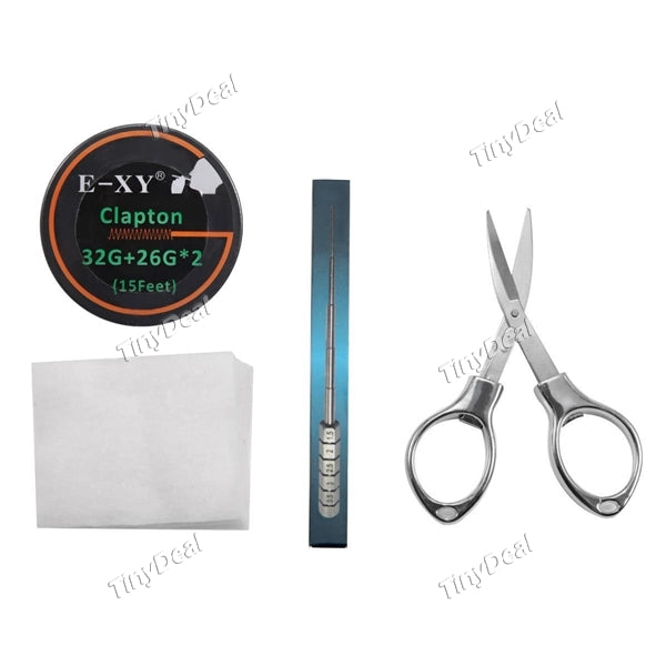 E-XY DIY Tool Kit Clapton Wire Coil Jig Cotton Cutting Pliers 4-in-1 for E-Cigarettes
