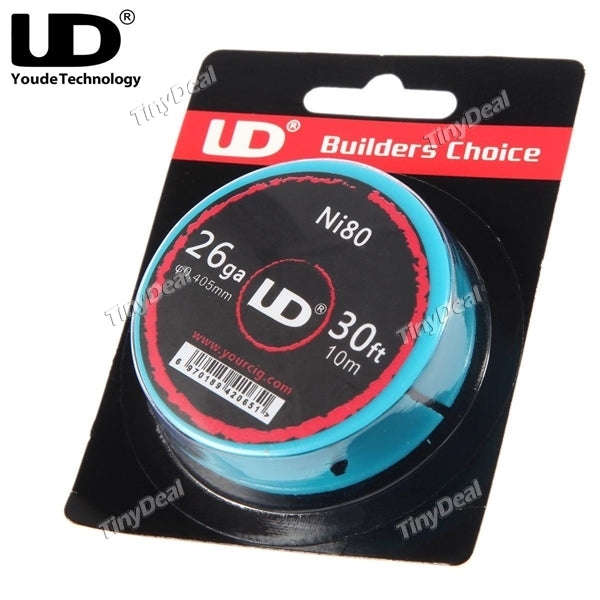 Authentic UD Youde Nichrome 26GA 30FT Feet 10M Roll Heating Wire for RDA RTA Rebuildable Atomizers