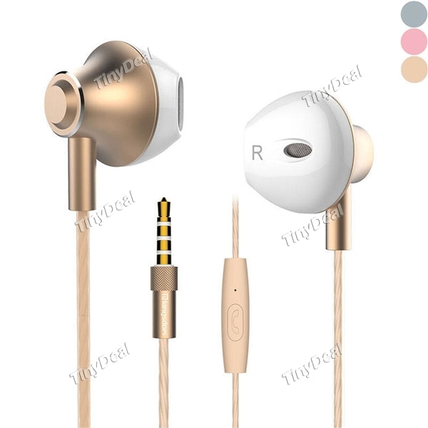 Langsdom 3.5mm In-ear Headset Metal Stereo Bass Earphones with Microphone Headset Earbuds for iPhone Android Computer