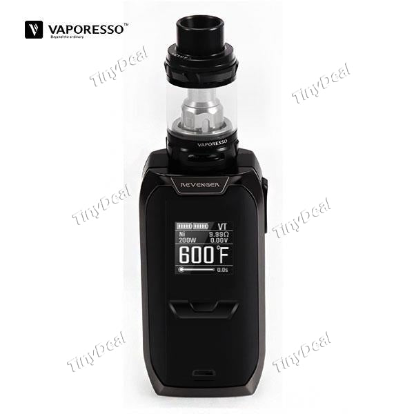 Authentic Vaporesso Revenger 220W Box Mod with NRG 5ml Tank Atomizer Starter Kit - Red Black