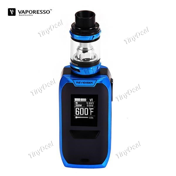 Authentic Vaporesso Revenger 220W Box Mod with NRG 5ml Tank Atomizer Starter Kit - Blue