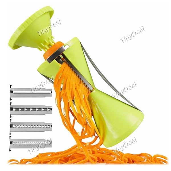 Spiralizer Vegetable Spiral Slicer Bundle with Brush & Peeler for Veggie Zucchini Pasta Spaghetti Noodle