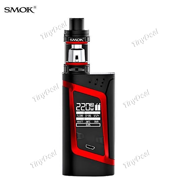 Authentic Smoktech Alien 220W TC Box Mod TFV8 Baby Beast Starter Kit 2ML EU Edition - Black Red