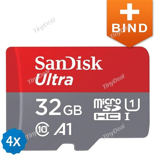 4Pcs SanDisk A1 32GB UHS-I/Class 10 up to 98MB/s Micro SDHC Memory Card