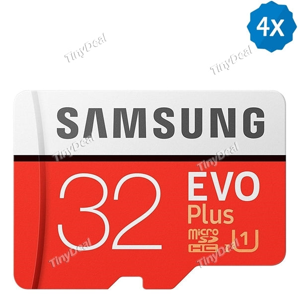 4 Pcs SAMSUNG 32GB EVO Plus Class 10 UHS-1 up to 95MB/s Micro SDHC Memory Card