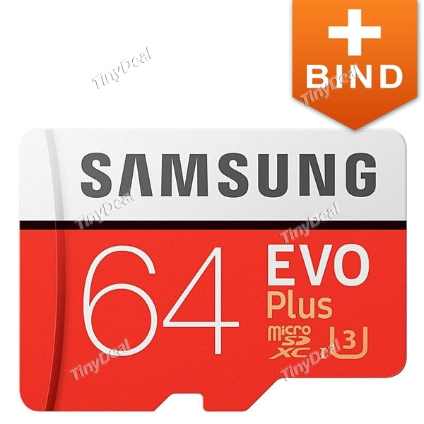 2 Pcs SAMSUNG 64GB EVO Plus Micro SDXC UHS-3 Up To 100MB/s Memory Card