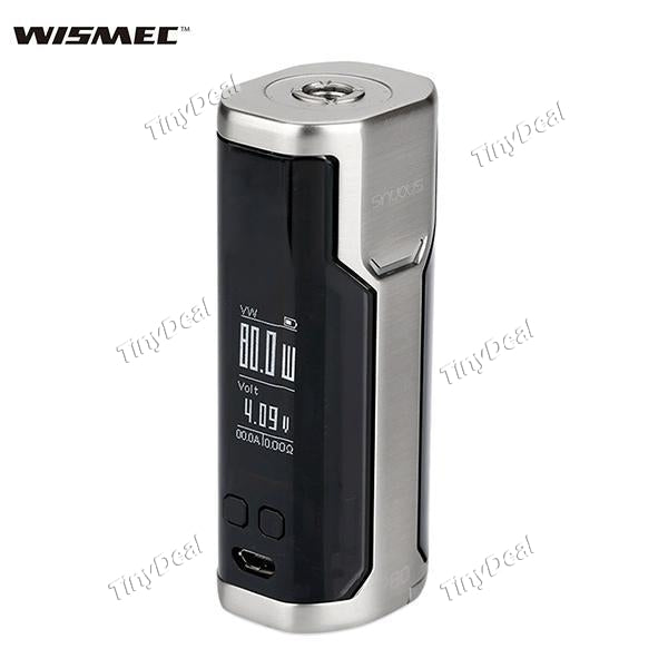 Authentic Wismec SINUOUS P80 80W QC 2A TC VW Box Mod APV - Silver