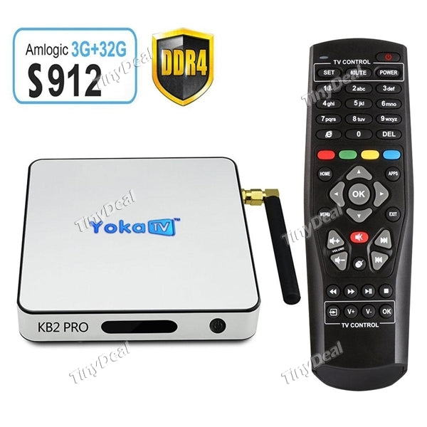 KB2 PRO 3GB+32GB Android 6.0 TV Box Amlogic S912 Octa core Android Tv Box Kodi Dual WiFi Smart Tv Box OTA