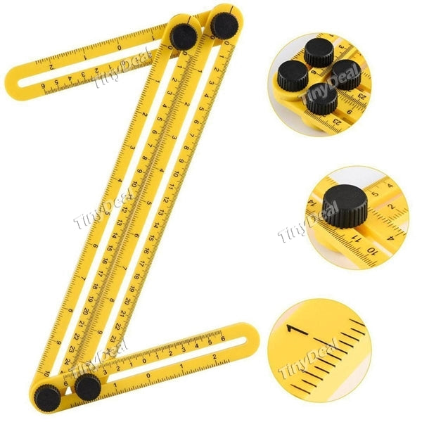 2pcs Utility&Multi-functional Ruler Template Tool Multi-Angle Measuring Template for Handymen Builders Craftsmen