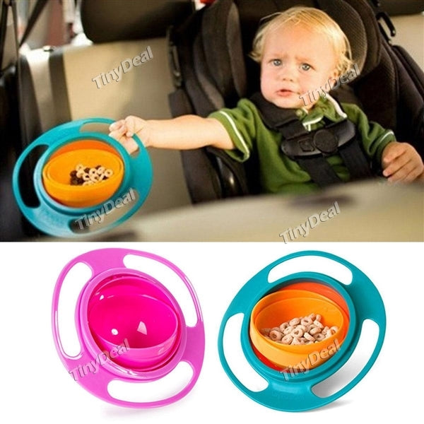 Universal Gyro Bowl Anti Spill Bowl For Kids 360° Rotation Balance Bowl Creative Saucer Gyro Bowl Dining Supplies