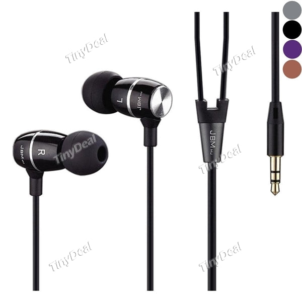 JBMMJ MJ100 Earphone Metal In-Ear 3.5mm Earbuds Aluminum Alloy Superb Sound for Universal Cellphone
