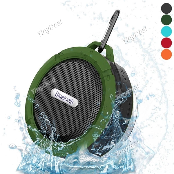 Outdoor Mini Bluetooth Speaker with Suction Cup C6 IPX4 Waterproof Portable Speaker for Cellphone Tablet PC