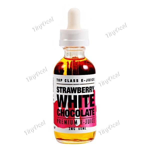 Authentic STRAWBERRY WHITE CHOCOLATE 60ML 2MG Nicotine E-juice for Electronic Cigarettes e-Ciga