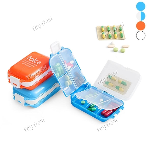 Portable Foldable Medicine Cosmetic Earring Makeup Dispenser Container Storage Pill Vitamin Box Case - Assorted Color