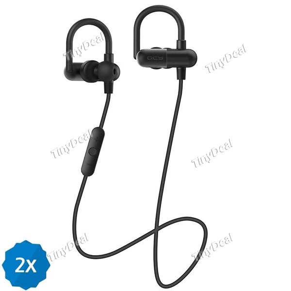 2pcs QCY QY11 Apt-X HiFi 3D Stereo Earphones Bluetooth 4.1 Sports-Style Headset Super Bass for Cellphone Tablet PC