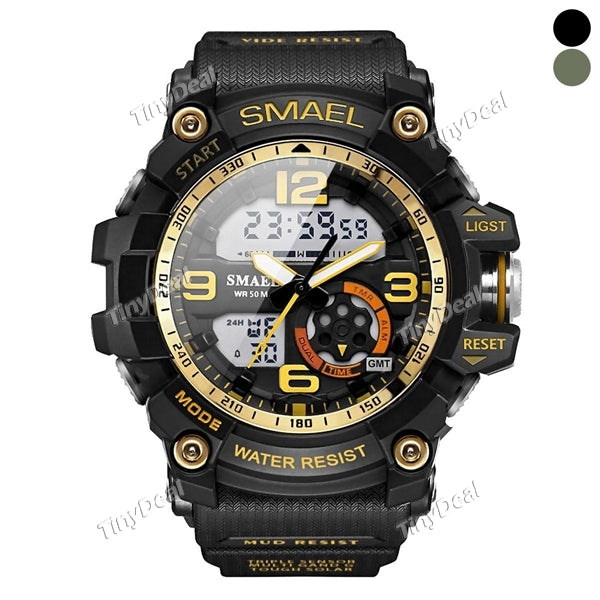 SMAEL Stylish Sports Men Watches LED Quartz Multi-function Waterproof Watch Men Business Watch