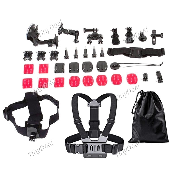 33 in 1 GoPro Accessories Kit with Storage Bag Outdoor Sports Combo Kit for Action Camera GoPro Hero