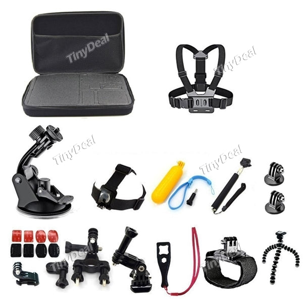 13 in 1 GoPro Accessories Kit with Storage Case Outdoor Sports Combo Kit for Action Camera GoPro Hero