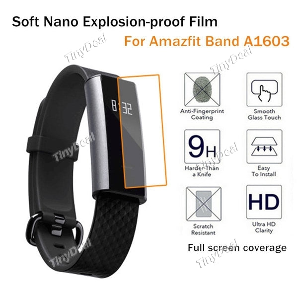 2Pcs Clear Screen Protection Full Coverage Screen Protector Film for Xiaomi Amazfit A1603