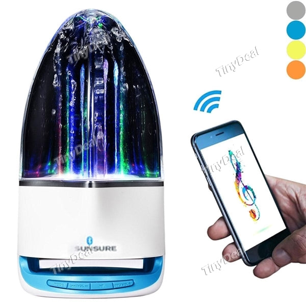 LED Wireless Bluetooth Speaker Portable Dancing Water Flashing Music Stereo Fountain Speaker with TF Card USB AUX