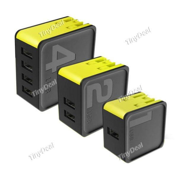ROCK Sugar Travel USB Wall Charger EU Plug 1/2/4 Ports Phone Fast Travel Adapter Charger for iPhone Samsung
