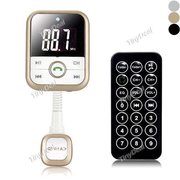 Bluetooth Wireless FM Transmitter for Car With Large LCD Display Audio Radio Receiver Dual USB Car Charger