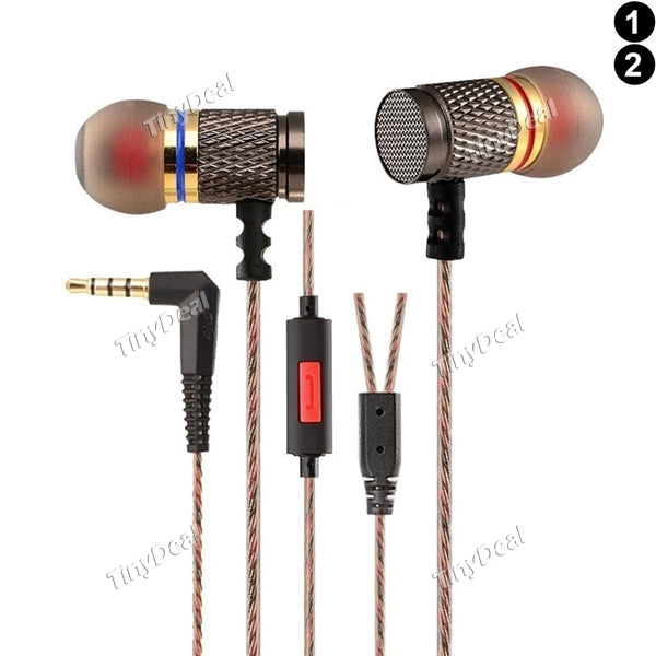 KZ-EDR1 3.5mm In-Ear Mega Bass Earphone with Mic Wire Headphone Earplugs DJ Dance Headset