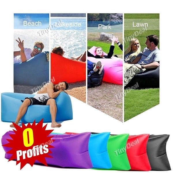 Portable Air Bed Sleeping Sofa Chair Bed Couch Casual Camping Beach Travelling Hiking Park Beach Folding Bed