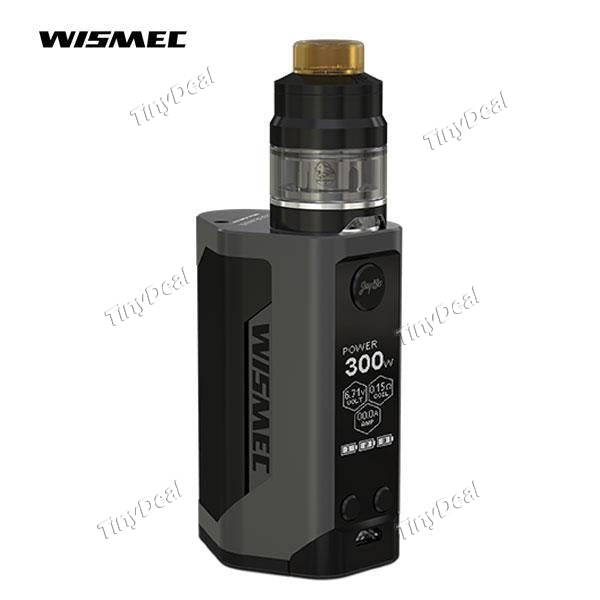 Authentic Wismec Reuleaux RX GEN3 300W TC Box Mod 4ml Gnome Tank Atomizer Kit - Gray