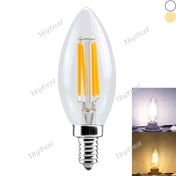 YWXLight E14 220-240V 4W COB LED Candle Bulb - Warm White / Natural White