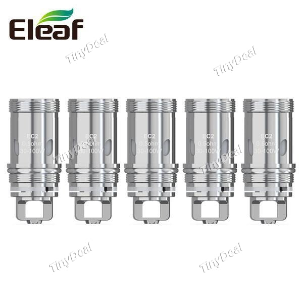 5 x Authentic Eleaf Replacement EC2 0.5ohm 30-100W Coil Head for Melo 4
