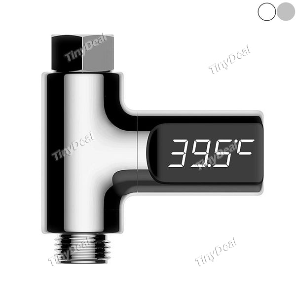 Home Water Shower Thermometer Battery Free Water Temperture Meter Monitor Energy Smart Meter for Baby Care