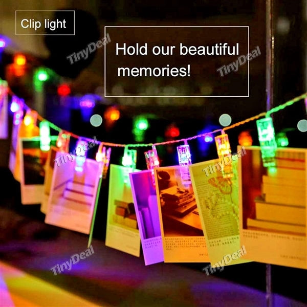 1/2/4 pcs YWXLight 1.5m 10-LED Clip String Indoor Lights for Hanging Photos Pictures Cards Memos