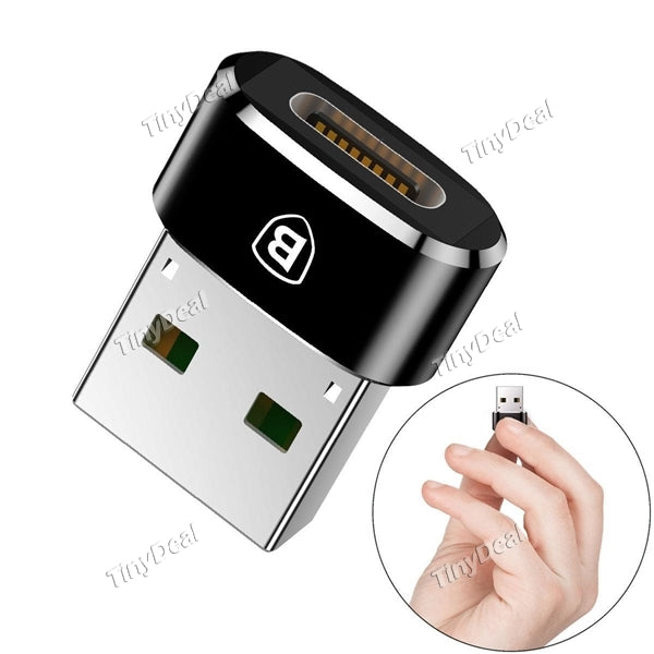 1/2 pcs BASEUS Type-C Female to USB Male Adapter Super Mini Converter Aluminum Alloy Durable