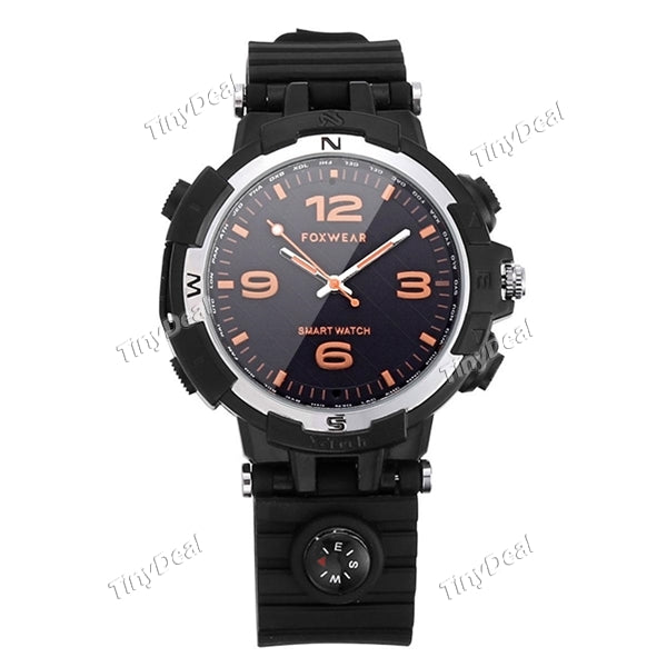 FOXWEAR Smart Watch F35 IP65 Bluetooth 3.0 4GB with MP3 Compass Pedometer Sleep Monitor Calls SMS Vibration Reminder