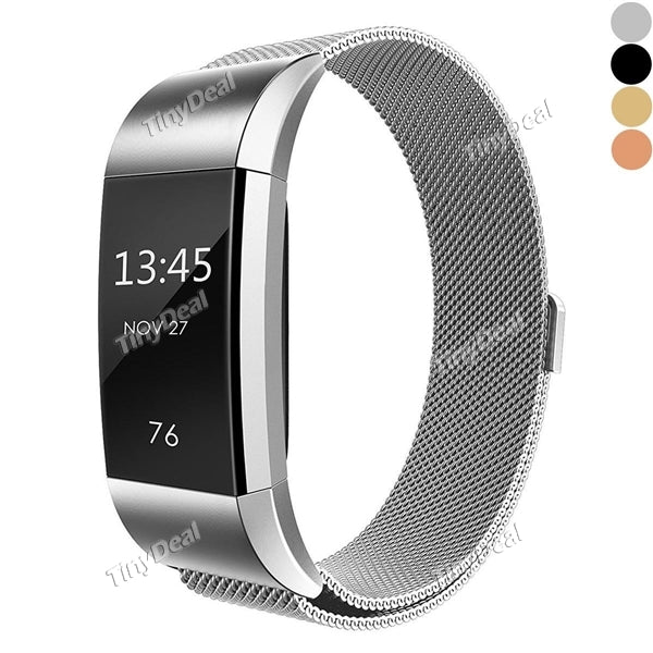 1/2/4 pcs Fitbit Charge 2 Bands Stainless Steel Milanese Loop Metal Replacement Accessories Bracelet Strap Magnet Lock