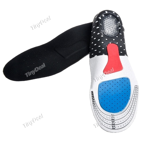 1Pair Portable Unisex Orthotic Arch Support Sport Shoe Pad Insoles Breathable Absorbent for Men or Women