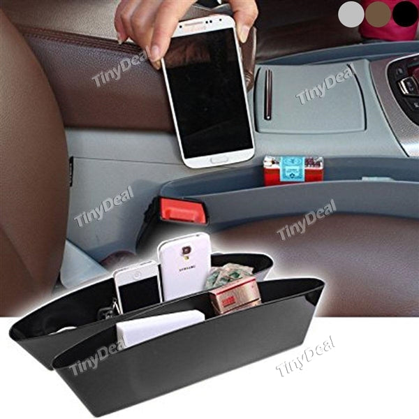 Catch Caddy Car Seat Catcher Magic Box Car Organizer (Set of 2) Side Gap Pocket for Wallet, Phones & Glasses