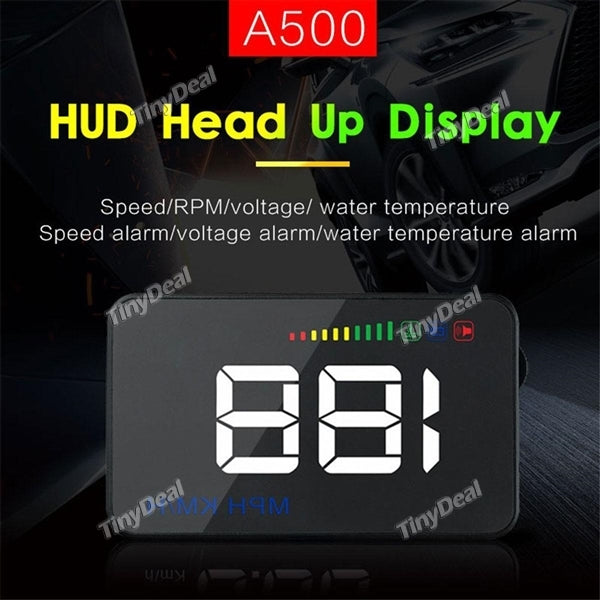 A500 Car 3.5" OBDII head up display Vehicle HUD Rise Monitor OBD II Driving Computer Speed Projector