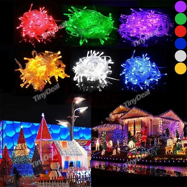 YWXLight String Light 5m 100-LED 8 Mode Waterproof Plastic Decoration Lights for for Christmas Outdoor Party