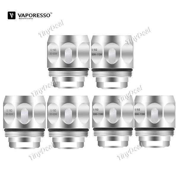 6 x Vaporesso GT4 Core + GT8 Core Coil Head 0.15Ohm for NRG Tank Atomizer Series