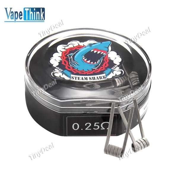 10 x Authentic Vapethink Steam Shark Mega Sweep V2 Prebuilt Coil 0.25Ohm for Rebuildable Atomizers