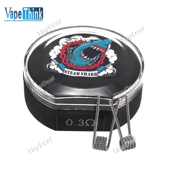 10 x Authentic Vapethink Steam Shark Flat Tsuka Prebuilt Coil 0.3Ohm for Rebuildable Atomizers