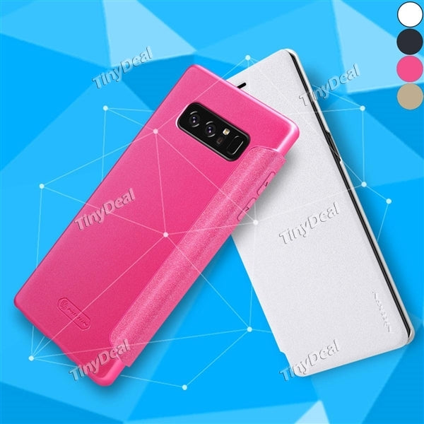 NILLKIN Sparkle Flip PU Leather Hard Plastic Back Cover for Samsung Galaxy Note 8