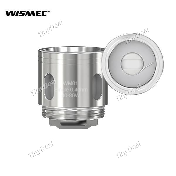 5 x Authentic Wismec GNOME Replacement WM01 0.4 ohm Single Coil Head (5-Pack)