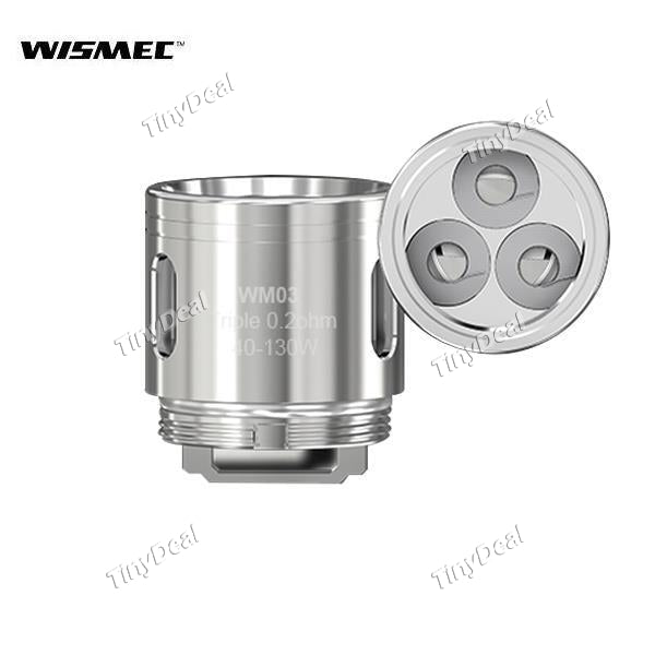 5 x Authentic Wismec GNOME Replacement WM03 0.2 ohm Triple Coil Head (5-Pack)