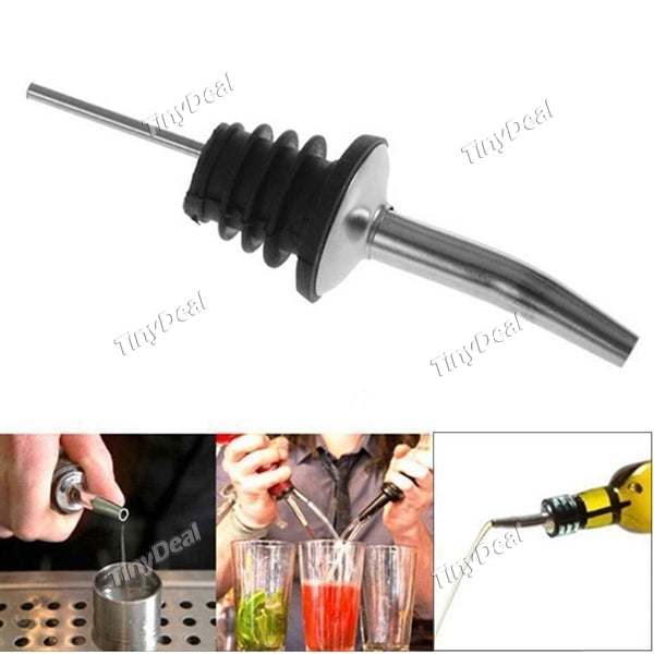 Barware Stainless Steel Bottle Pourer Spout Cork Stopper Dispenser Liquor Bottle Pourers Tool with Cap